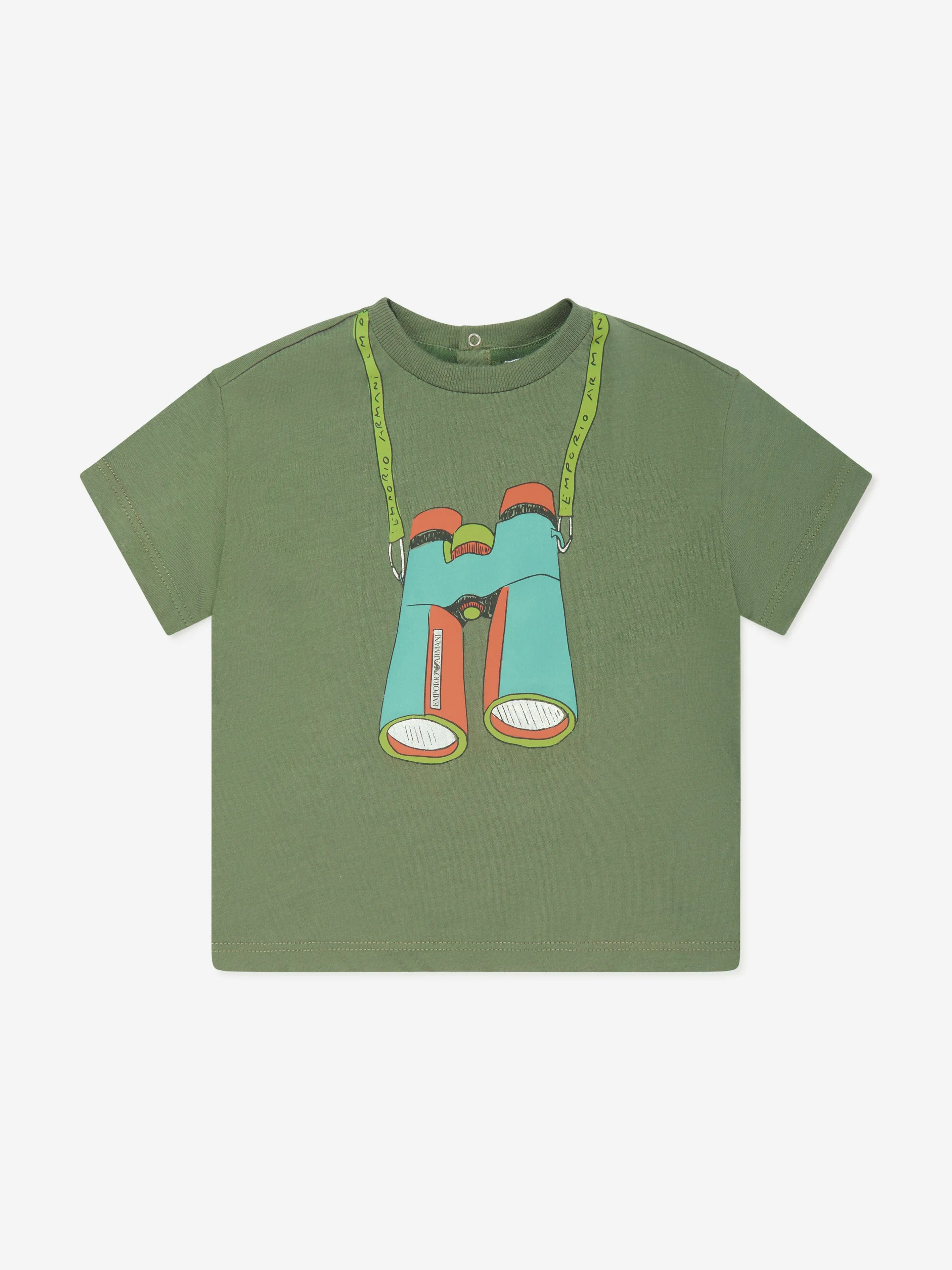Emporio Armani Baby Boys Binoculars T-Shirt in Green