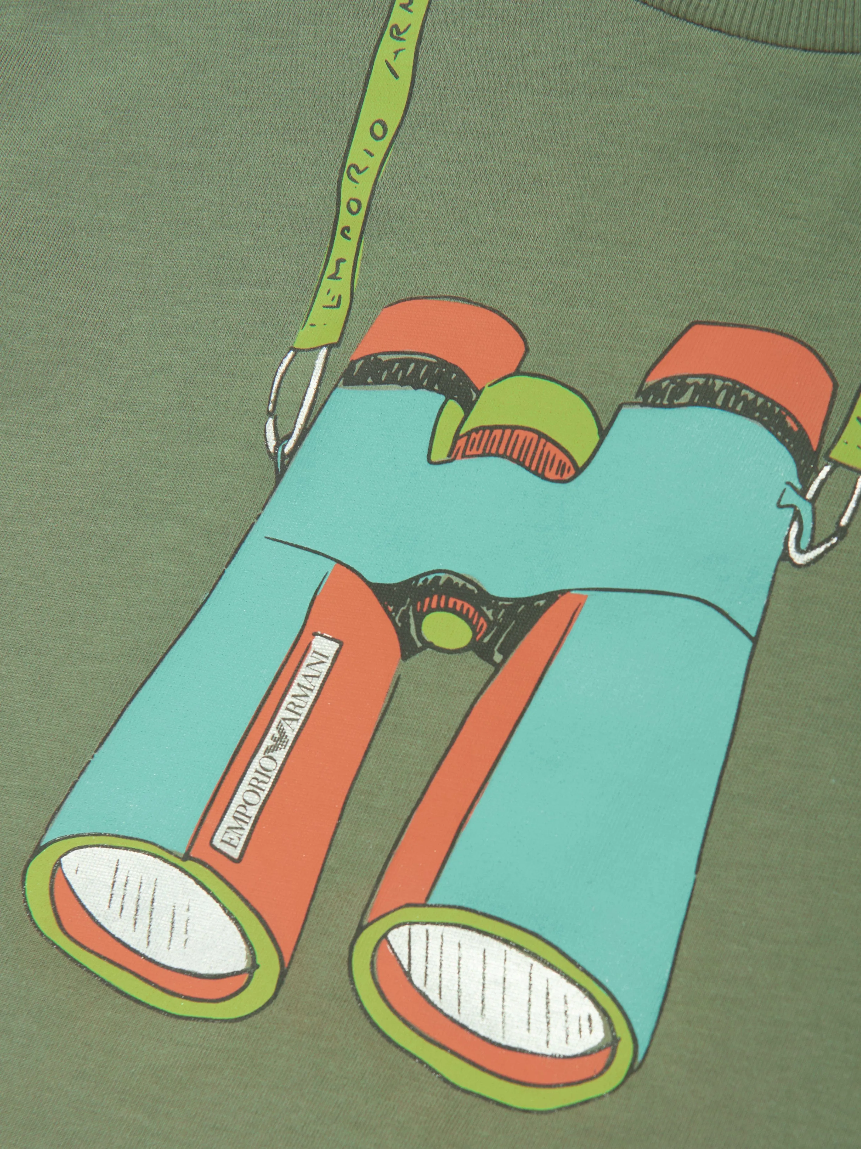 Emporio Armani Baby Boys Binoculars T-Shirt in Green