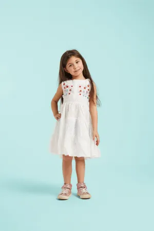 EMROIDERED TIERED DRESS