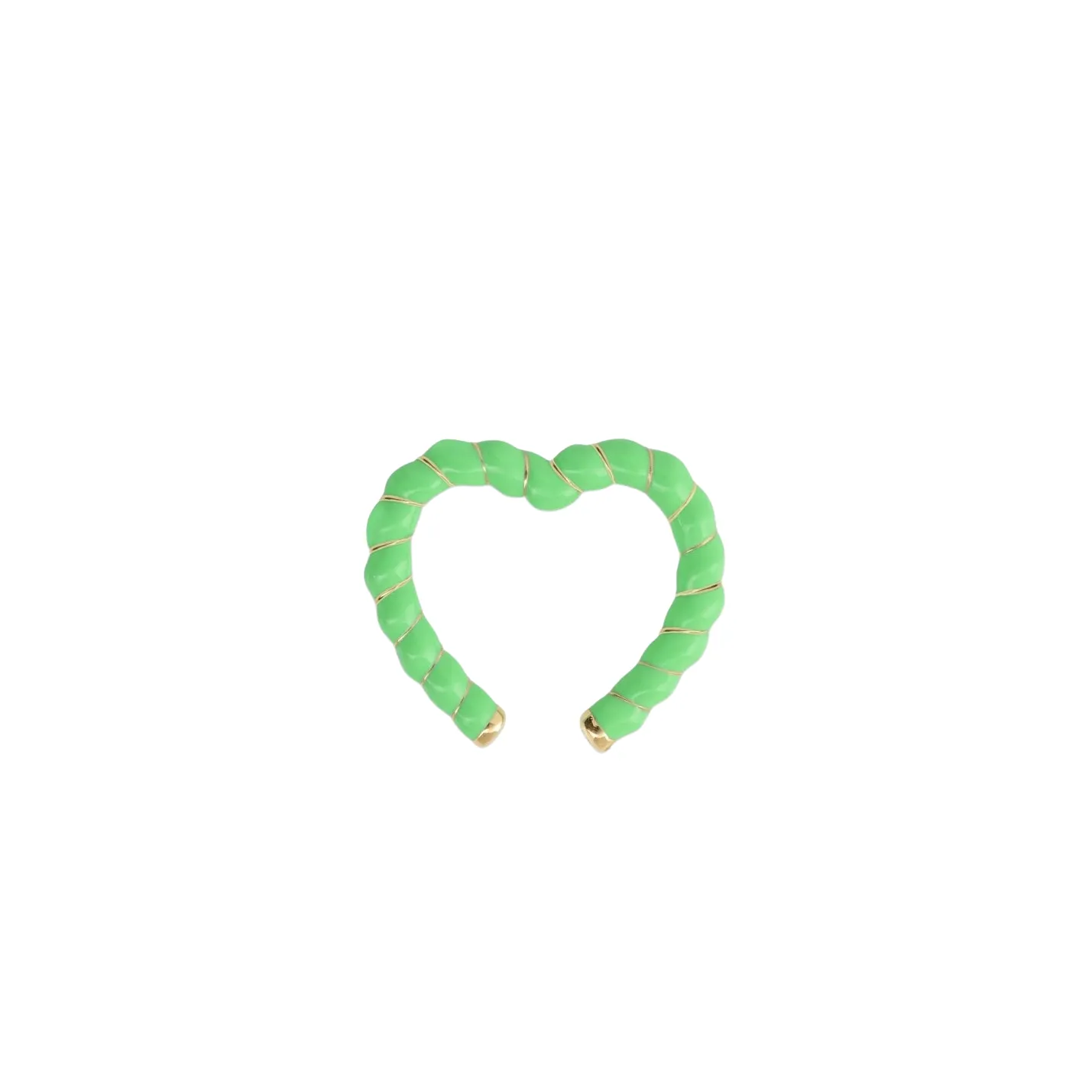 Enamel Heart Amor Ear Cuff