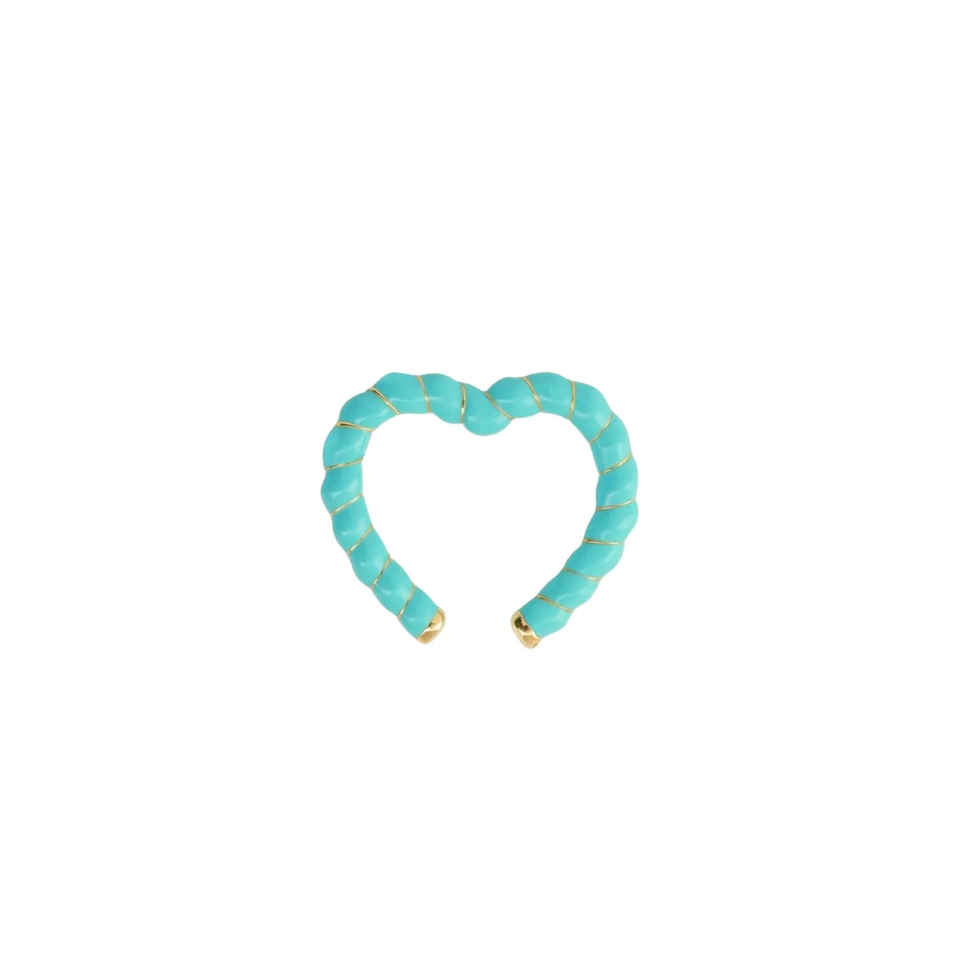Enamel Heart Amor Ear Cuff