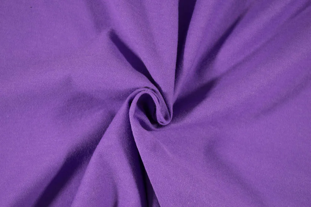 End of BOlt;  2 yards of 100% Cotton Jersey Purple T-Shirt Knit Made in the USA Solid 7.5 oz- remnant