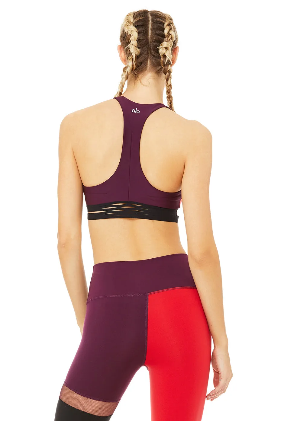Endear Bra - Black Plum/Scarlet/Black