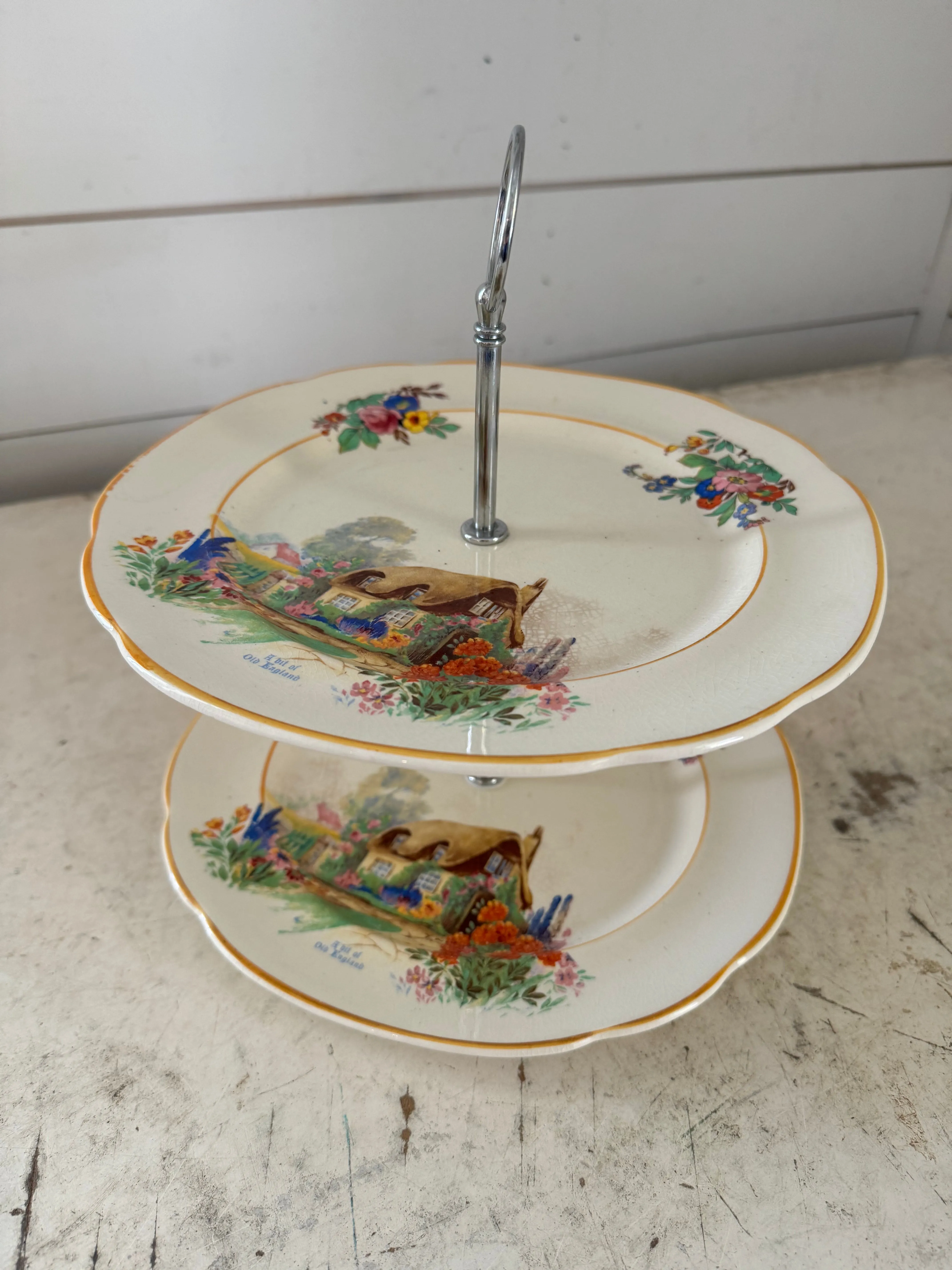 English Tiered Tray - will come unassembled for shipping