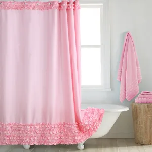 Environmentally Friendly Polyester Fabric Thickened Waterproof Shower Curtain