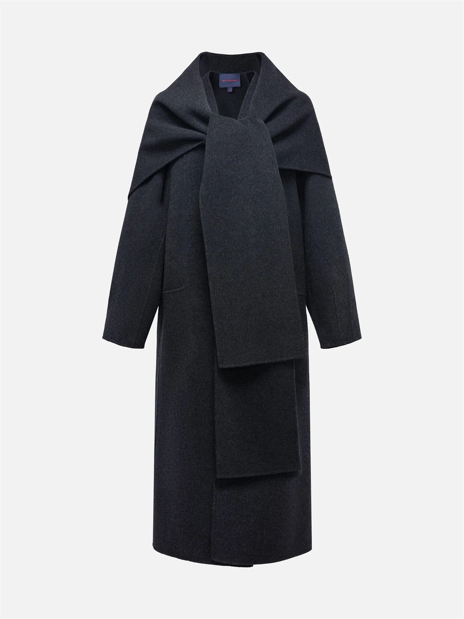 EP YAYING Asymmetrical Wool Coat