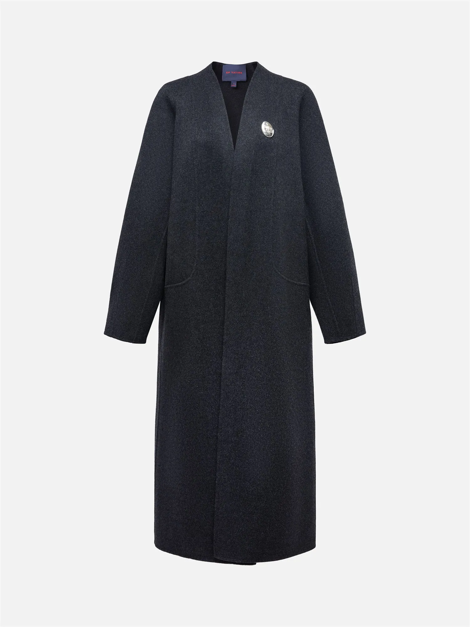 EP YAYING Asymmetrical Wool Coat