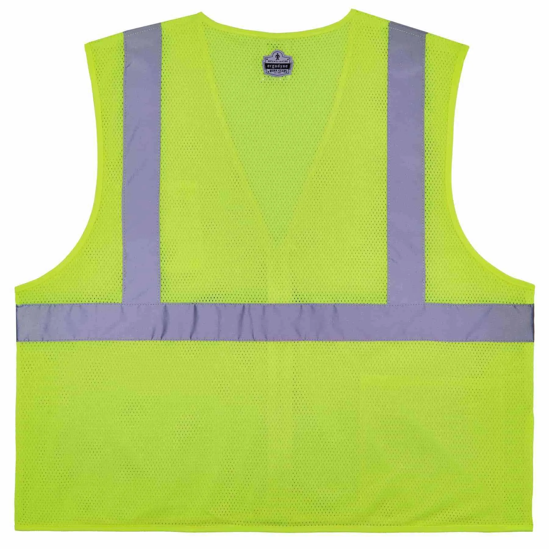 Ergodyne 21573 8256Z S/M Lime Class 2 Self-Extinguishing Vest - Zipper