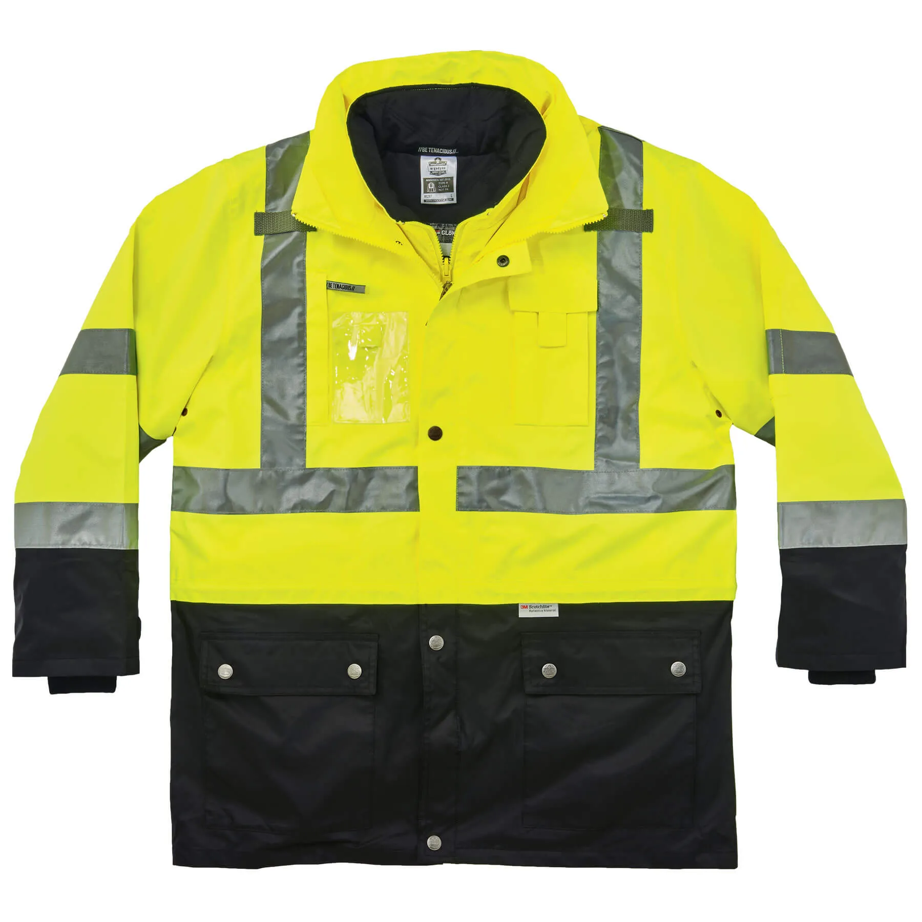 Ergodyne 25538 GloWear 8388 Type R Class 3/2 Thermal Jacket Kit, 4XL, HV Lime
