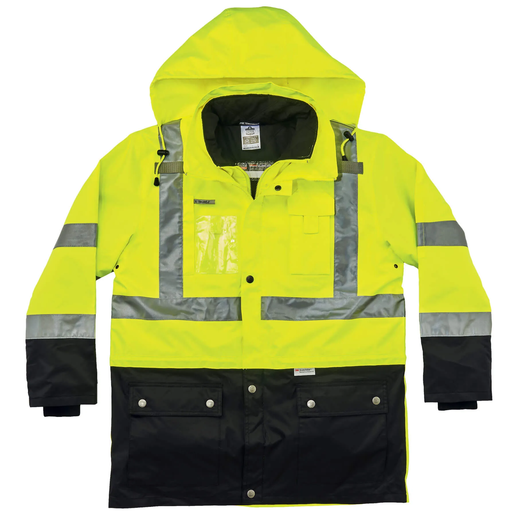 Ergodyne 25538 GloWear 8388 Type R Class 3/2 Thermal Jacket Kit, 4XL, HV Lime