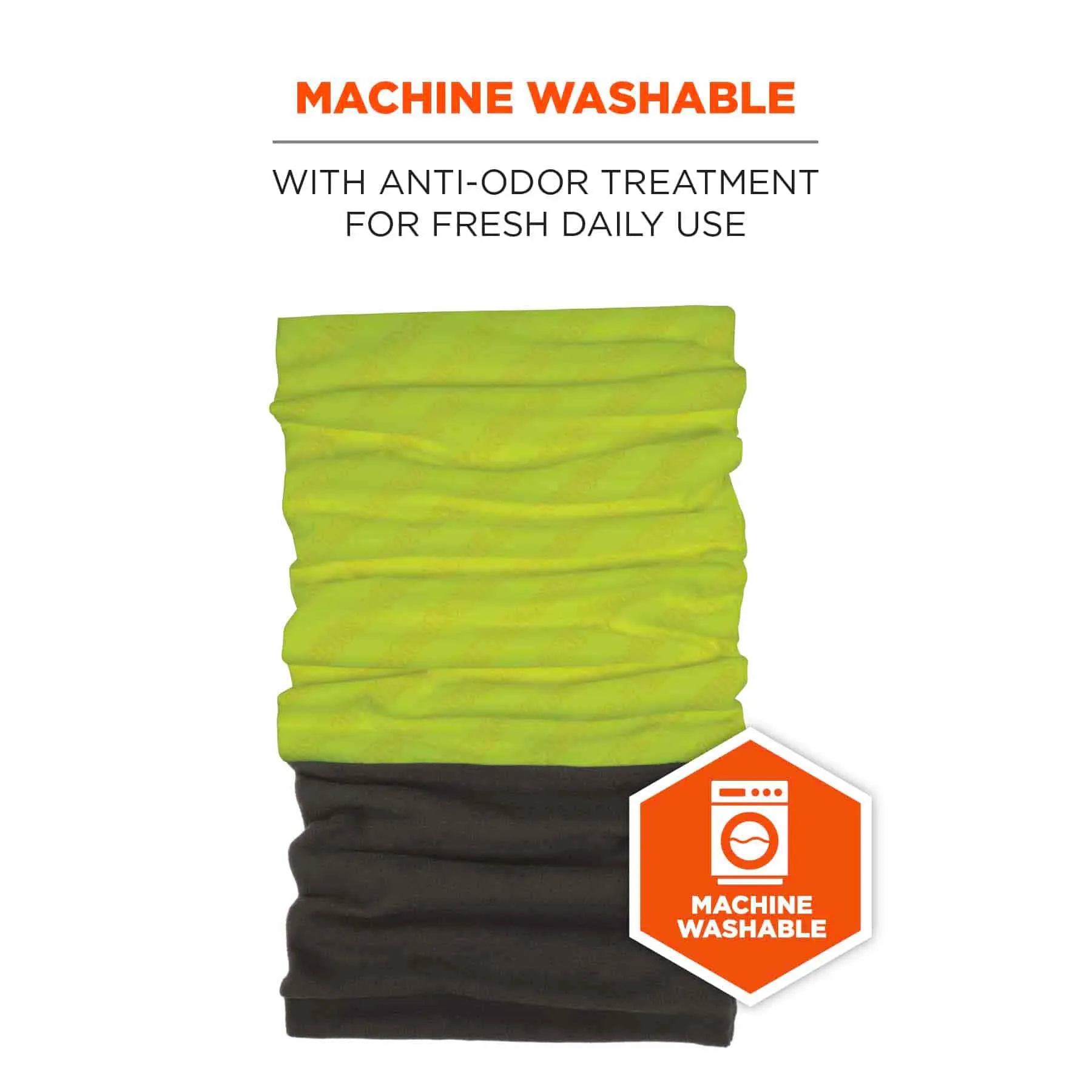 Ergodyne 42330 6492  Lime 2-Piece Thermal Multi-Band - Fleece   Poly