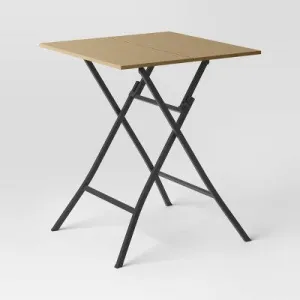 Esker Recycled Resin Square Folding Outdoor Patio Folding Table Brown -
