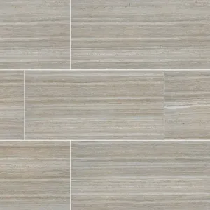 Essentials Ceramic Tile Collection Charisma Silver - 12"x24"