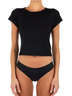 Eterne short sleeve baby tee black