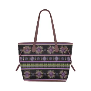 Evening Feather Wheel Clover Canvas Tote Bag