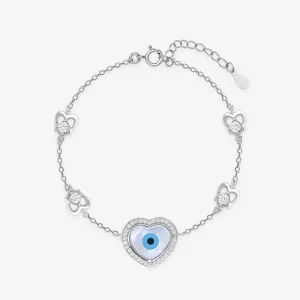 Evil Eye Guardian Silver Bracelet