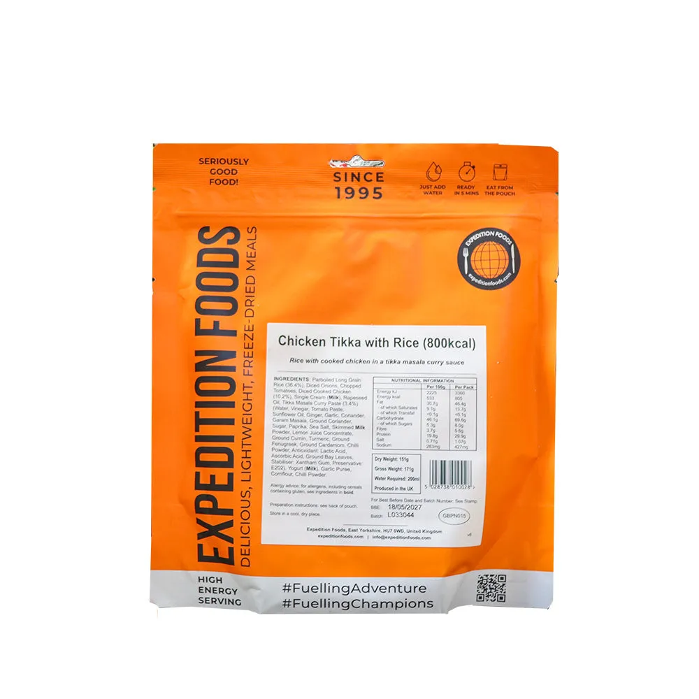 Expedition Foods Chicken Tikka with Rice (High Energy)