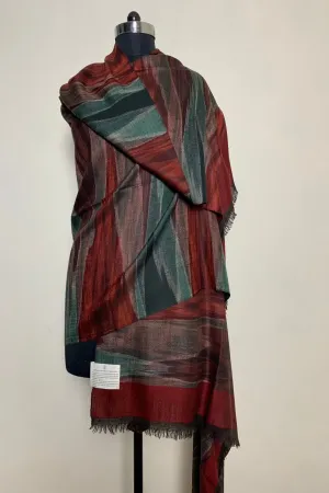Eylem Camouflage Ikat Dyed Cashmere Shawl