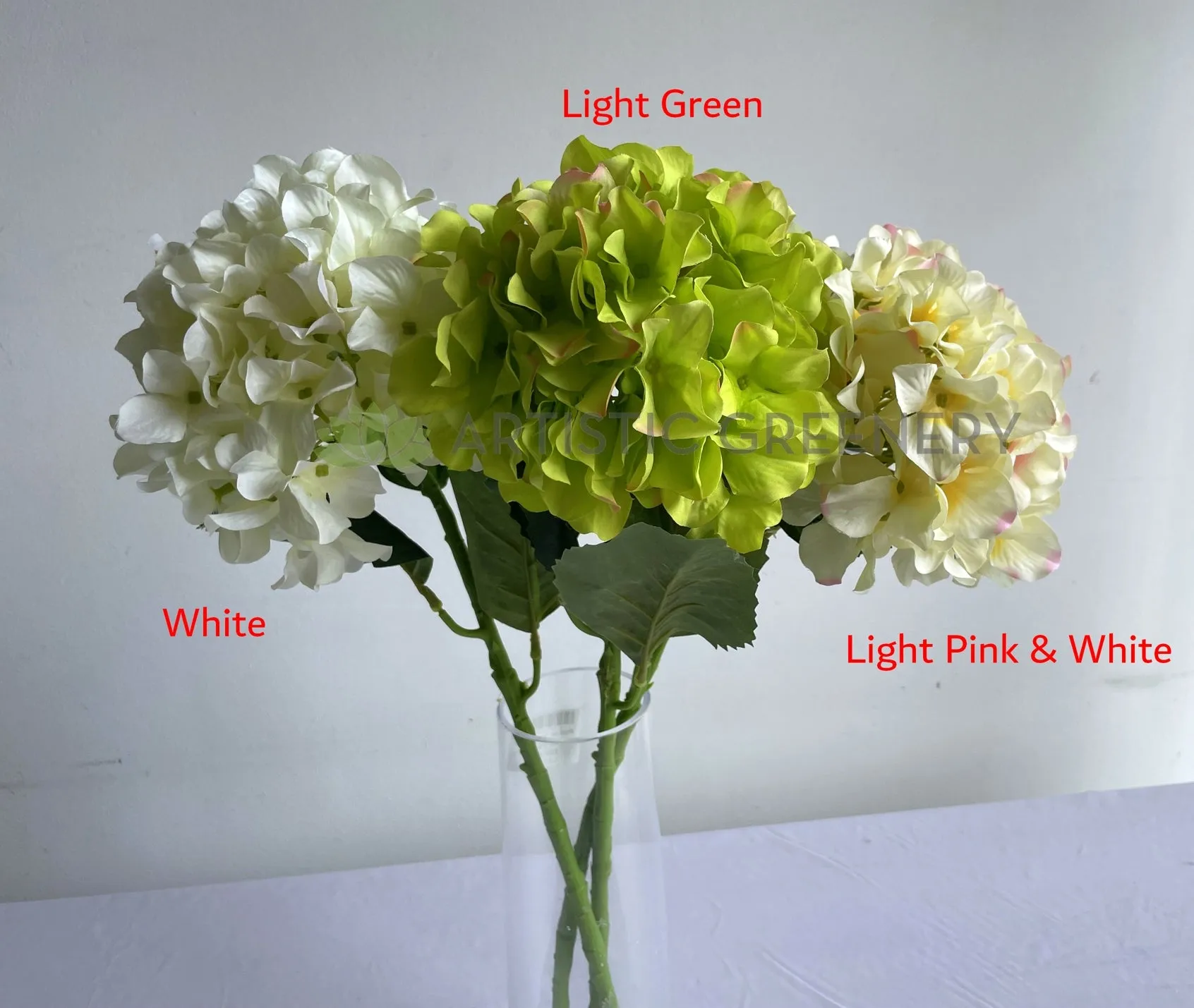F0416 Hydrangea Stem 57cm Available in 3 Colours