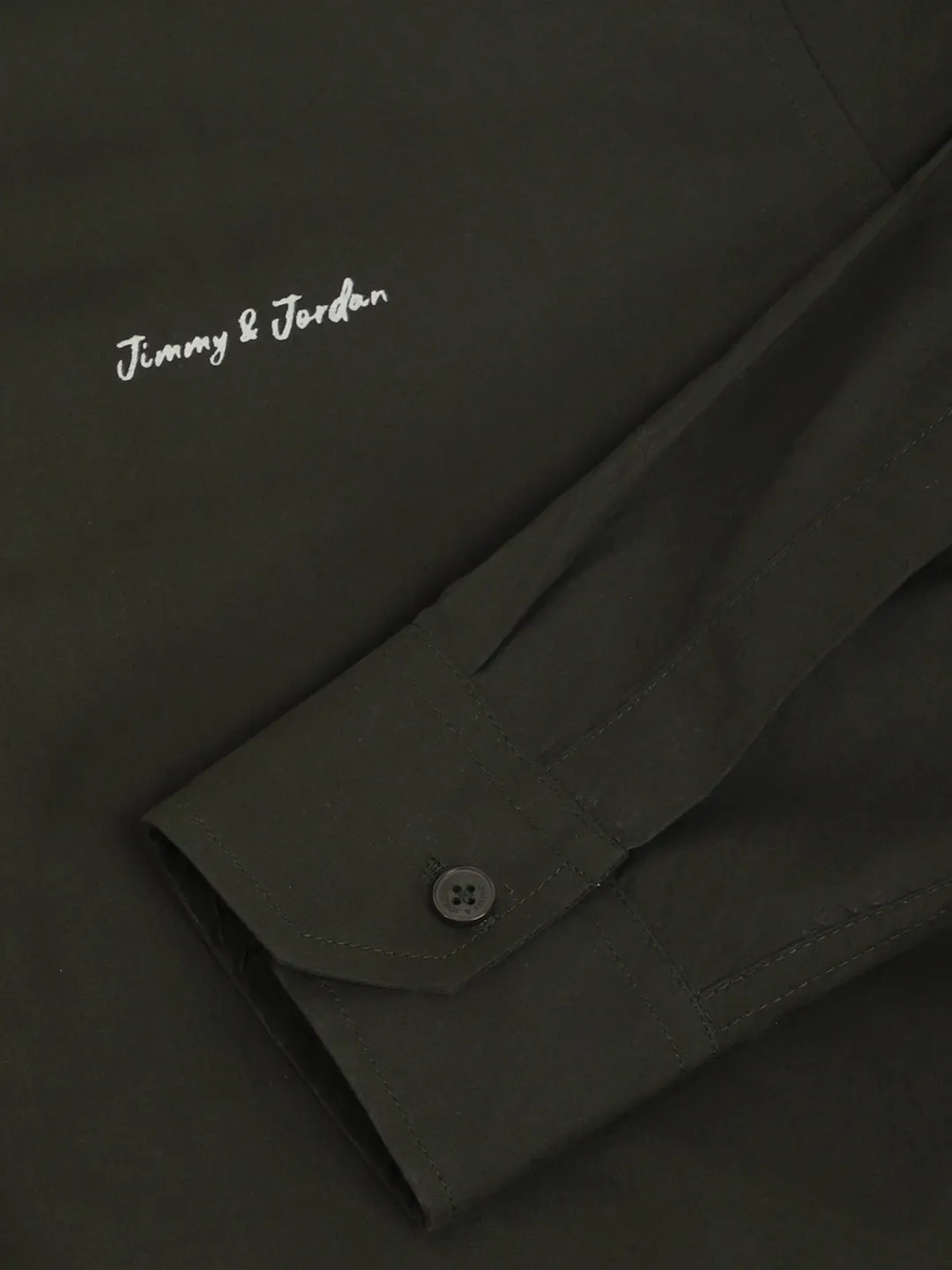 Fabric Pepar Cotton Classic Dark Green Full Sleeve Shirt