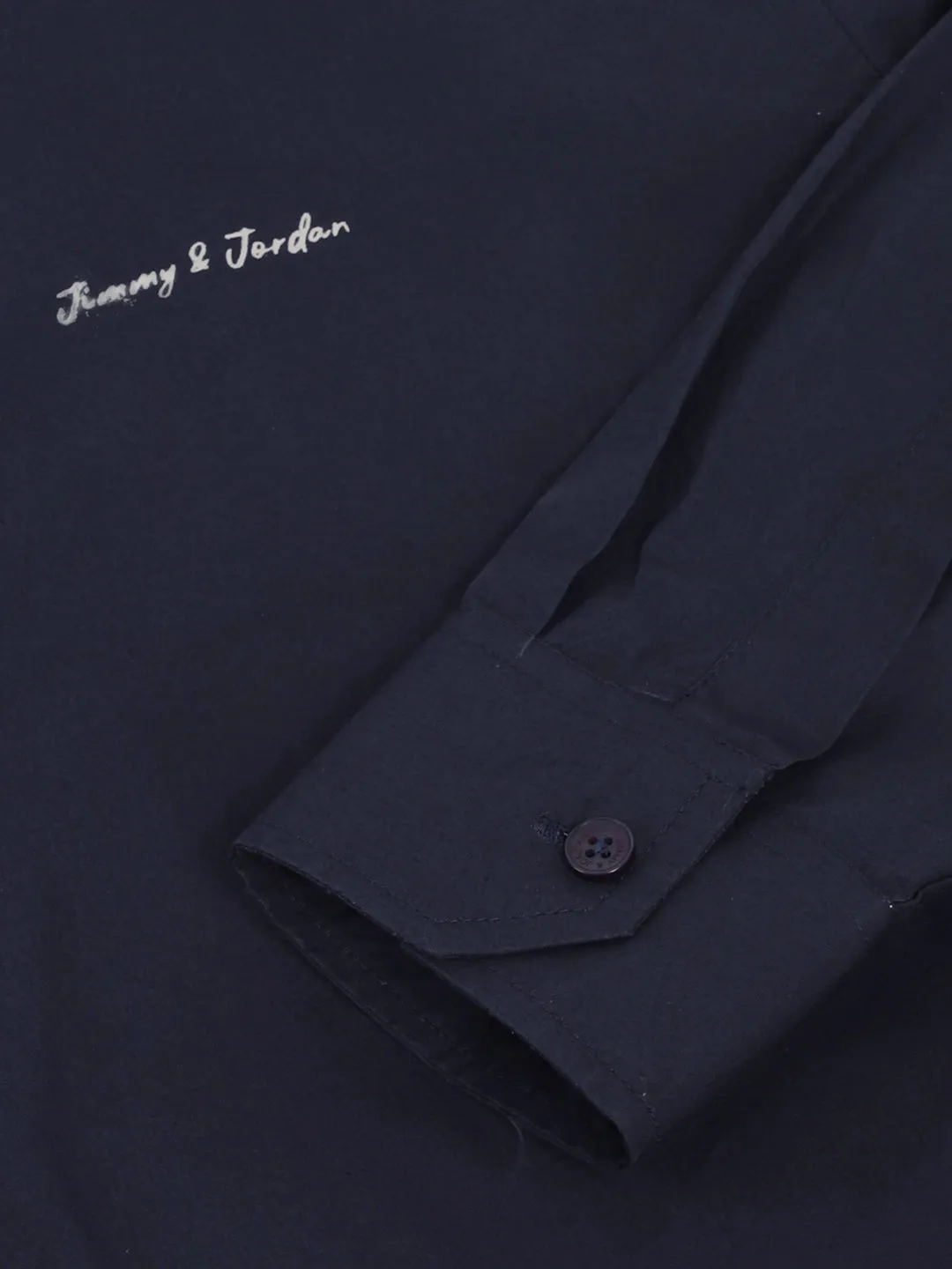 Fabric Pepar Cotton Classic Navy Full Sleeve Shirt