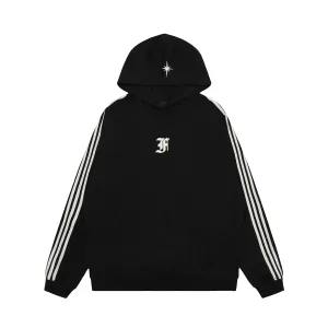 Faire Echo Trendy Stripe Print Hoodie