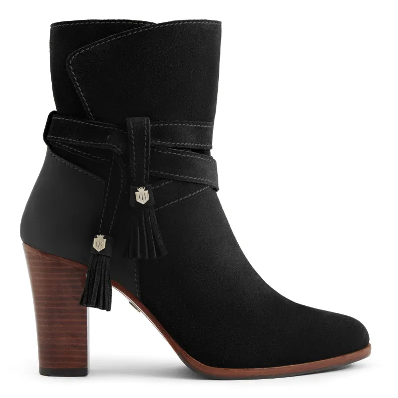 Fairfax & Favor Dorset Suede Ladies Ankle Boot - Black