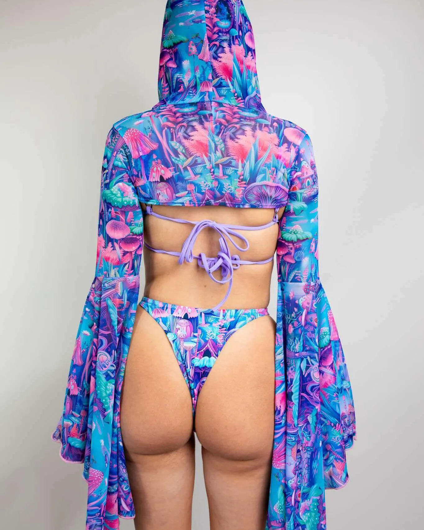 Fairycore Mesh Hooded Bell Sleeves