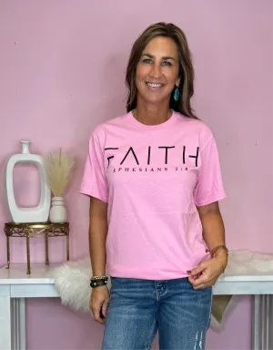 Faith Soft Pink Short Sleeve Graphic Tee