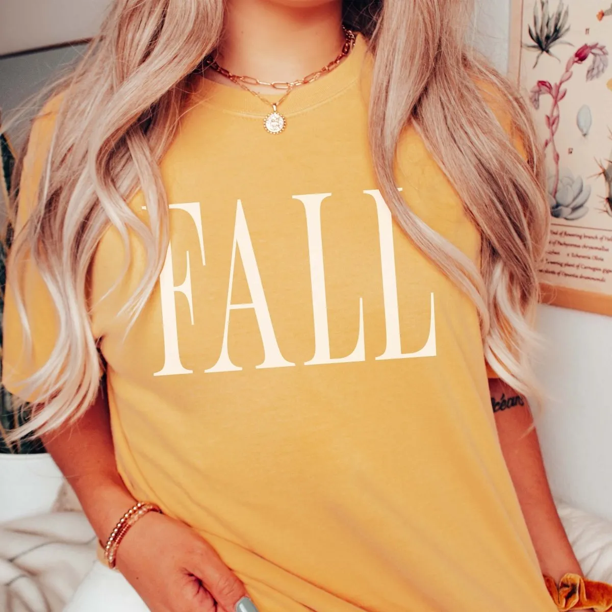 Fall Bold Tall Letter Comfort Color Wholesale Tee - Fast Shipping