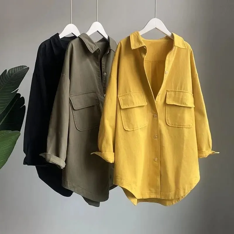 Fall Long Sleeve Oversized Shirt