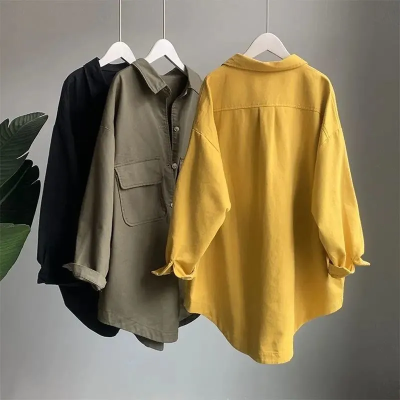Fall Long Sleeve Oversized Shirt