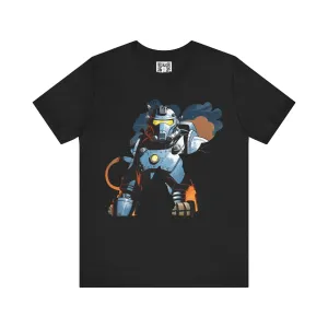 Fallout Mech Power Armour T-Shirt, Video Game Fan Apparel, Gamer Gift, Retro Gaming Clothing, Tee Shirt