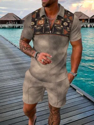 Fashion 3D Printed Short Sleeve  for Men