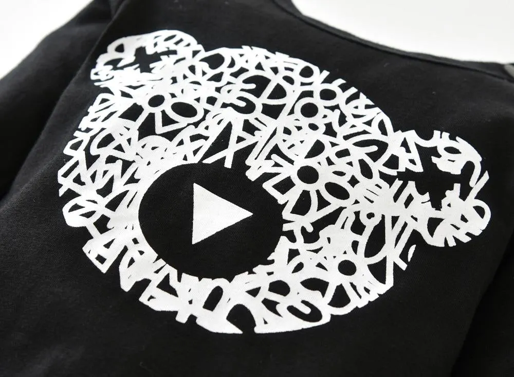 Fashion Baby Clothes Long Sleeved Panda T Shirt Long Pants 2pcs Baby Clothing Set