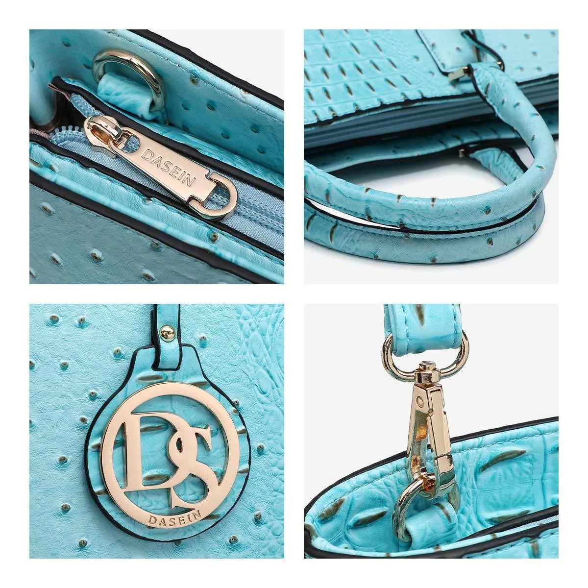 Fashion Embossed Pattern Tote with Matching Wallet