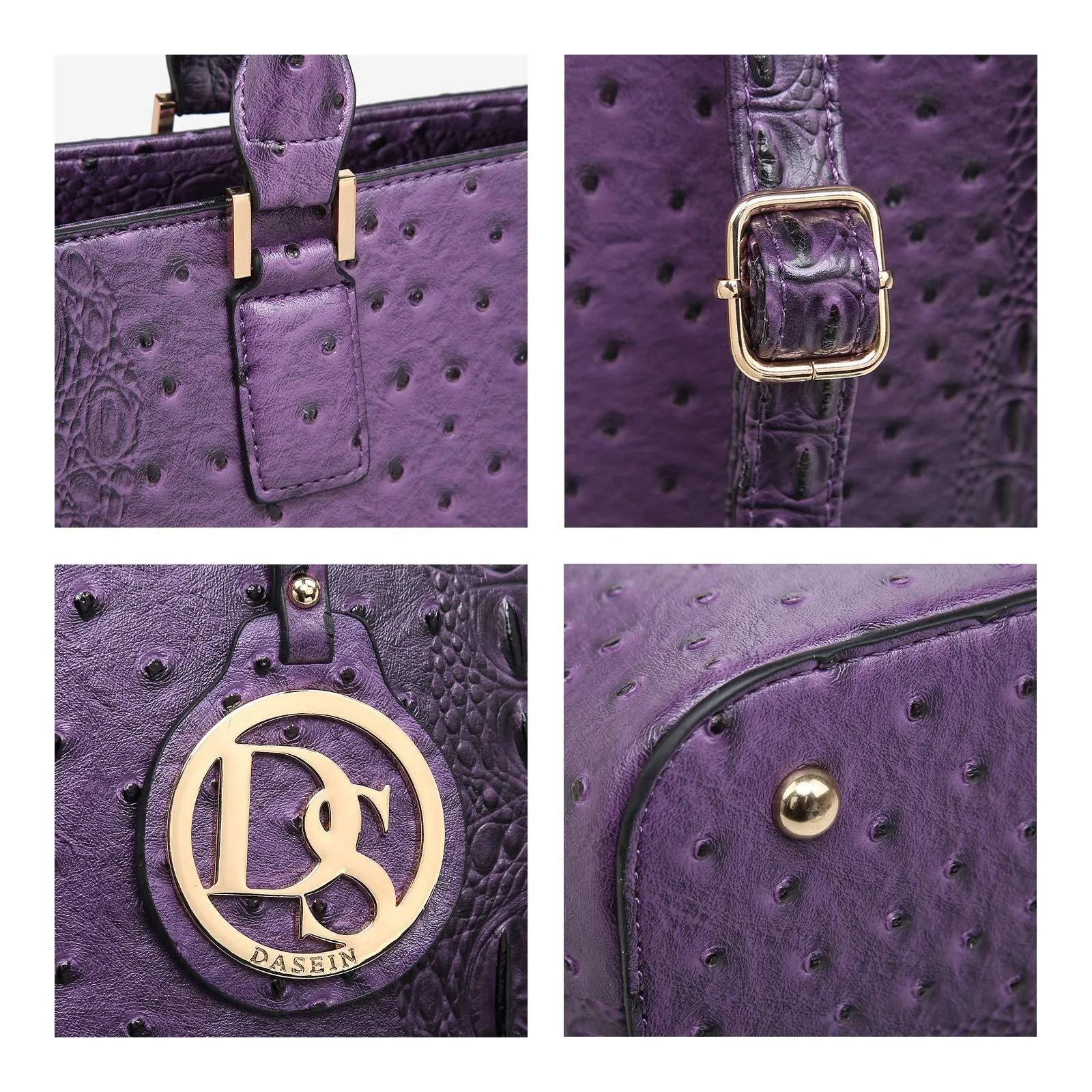 Fashion Embossed Pattern Tote with Matching Wallet