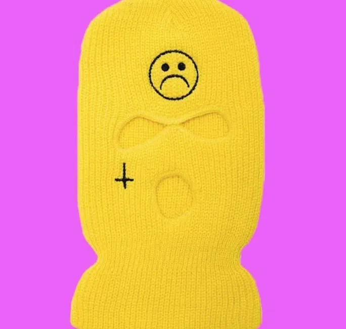 Fashion trendy brand three-hole Beanie