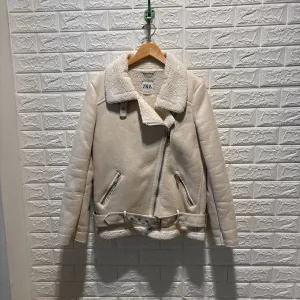 Faux Leather Fleece Lined Moto Jacket *as is*