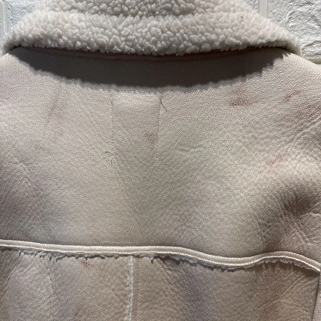 Faux Leather Fleece Lined Moto Jacket *as is*