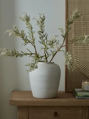 Faux White Berry Stem