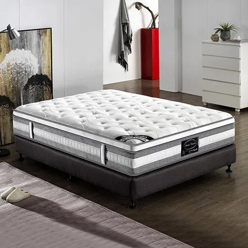 Feather Comfort Plush Premium Euro Top Pocket Spring Mattress 34cm Thick - King