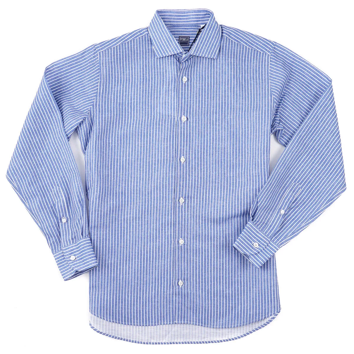 Fedeli Striped Linen-Cotton Shirt