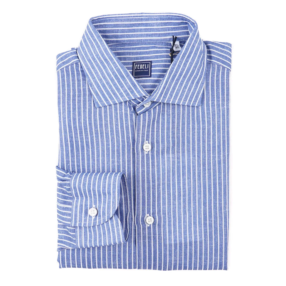 Fedeli Striped Linen-Cotton Shirt