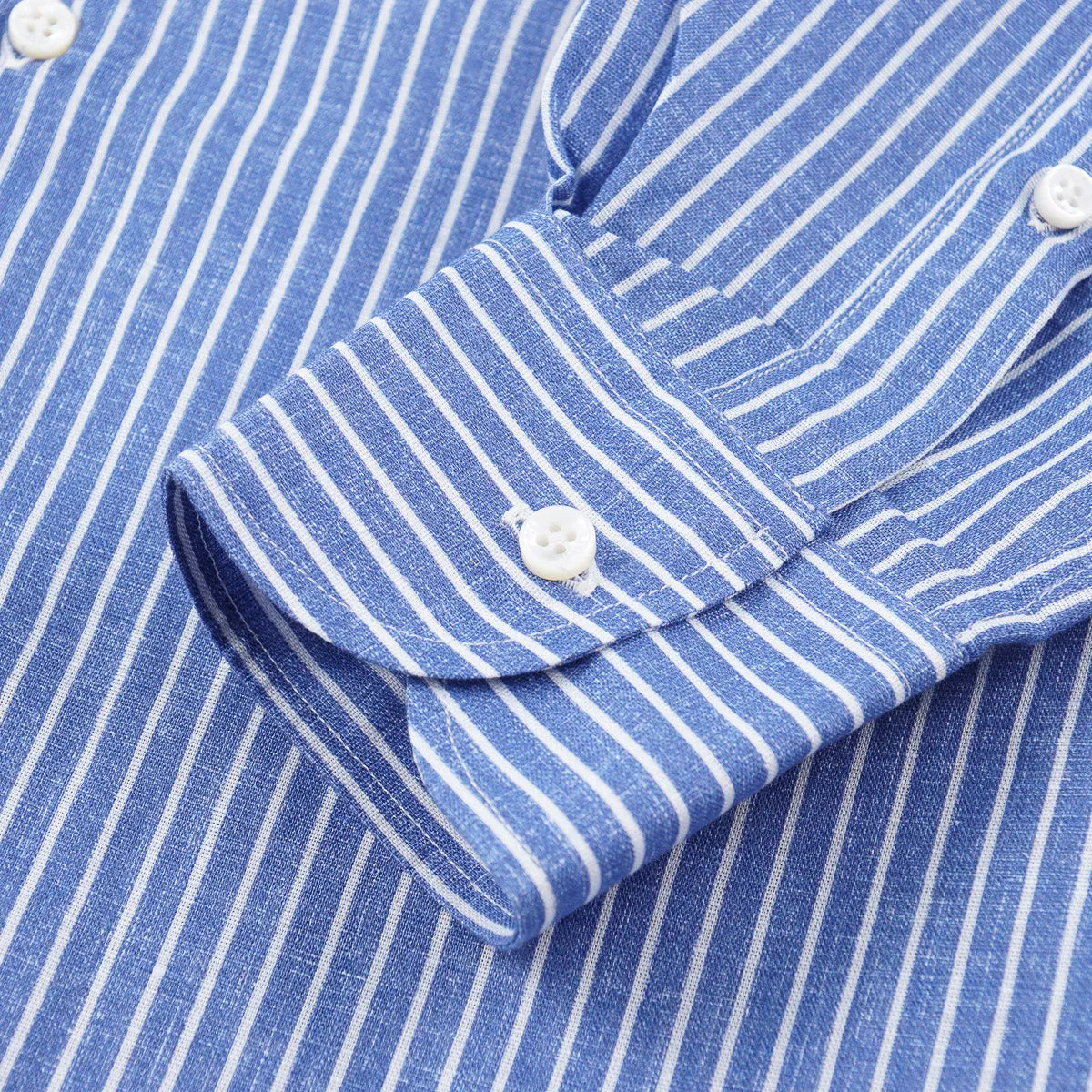 Fedeli Striped Linen-Cotton Shirt