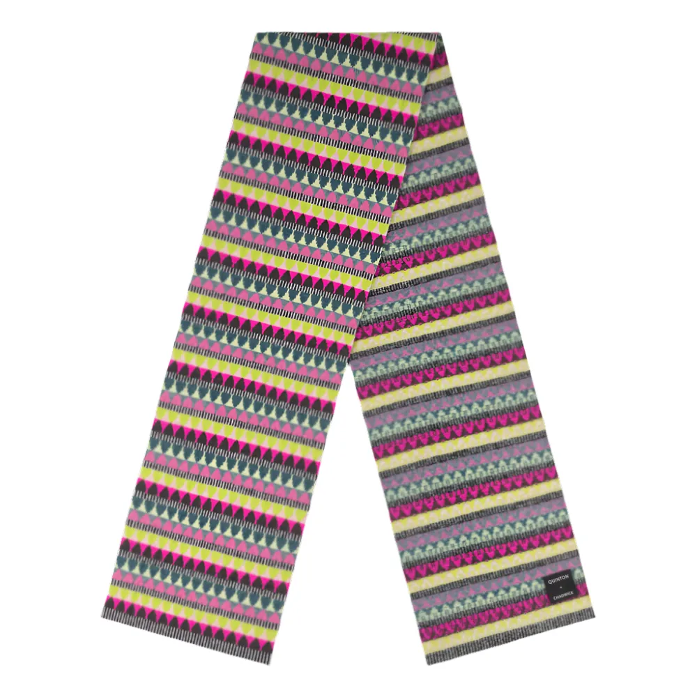 Felted Jacquard Scarf - Cochineal