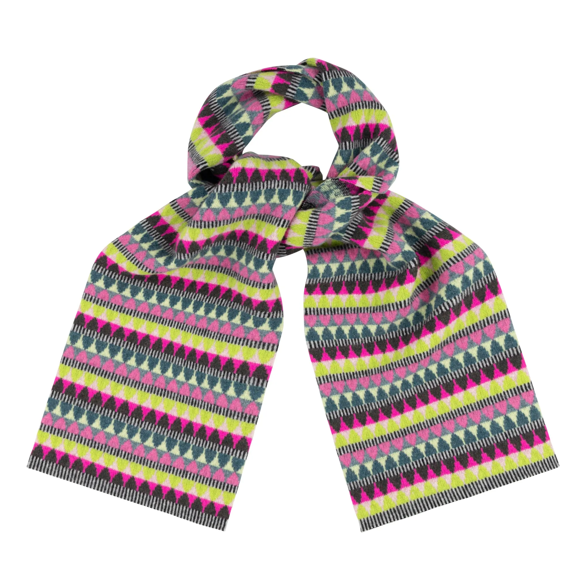 Felted Jacquard Scarf - Cochineal