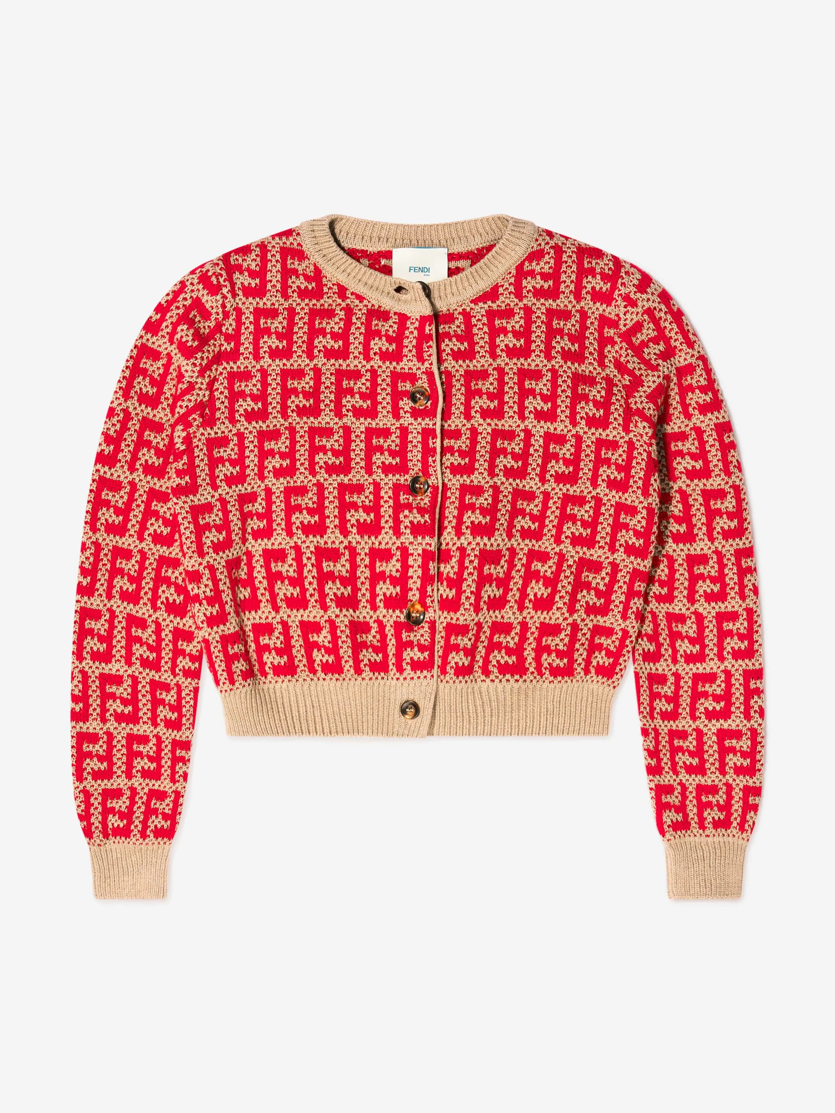 Fendi Girls Vest And Cardigan Twin Set