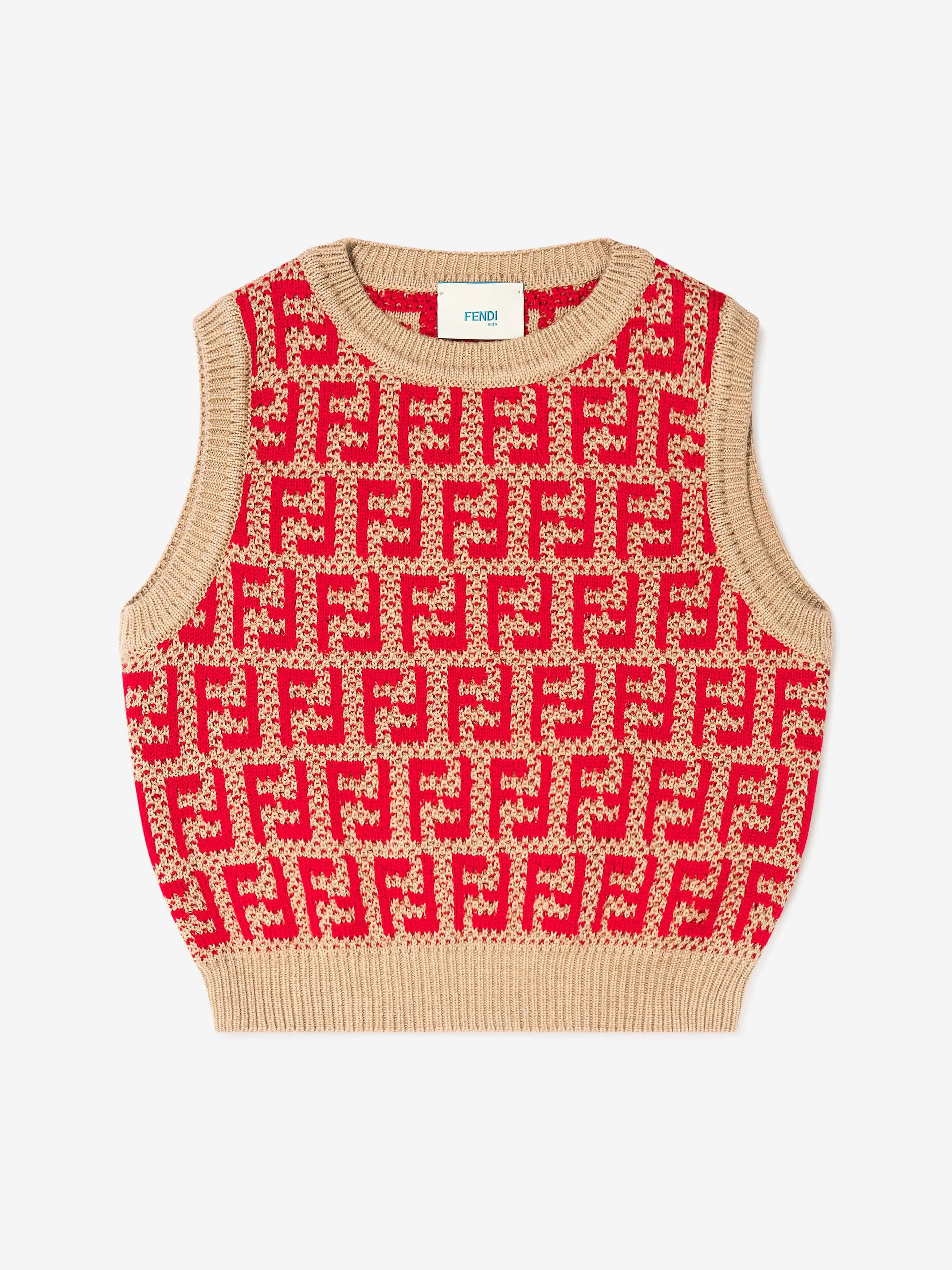 Fendi Girls Vest And Cardigan Twin Set