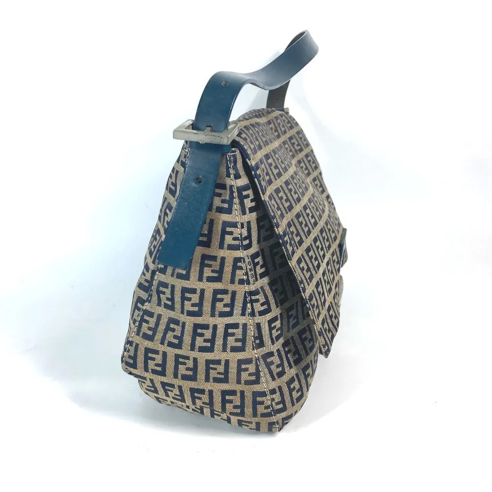 FENDI Shoulder Bag Canvas / leather Navy shoulder bag Mamma Bucket Women Used